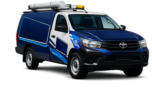 Service van parked on a Prospect street