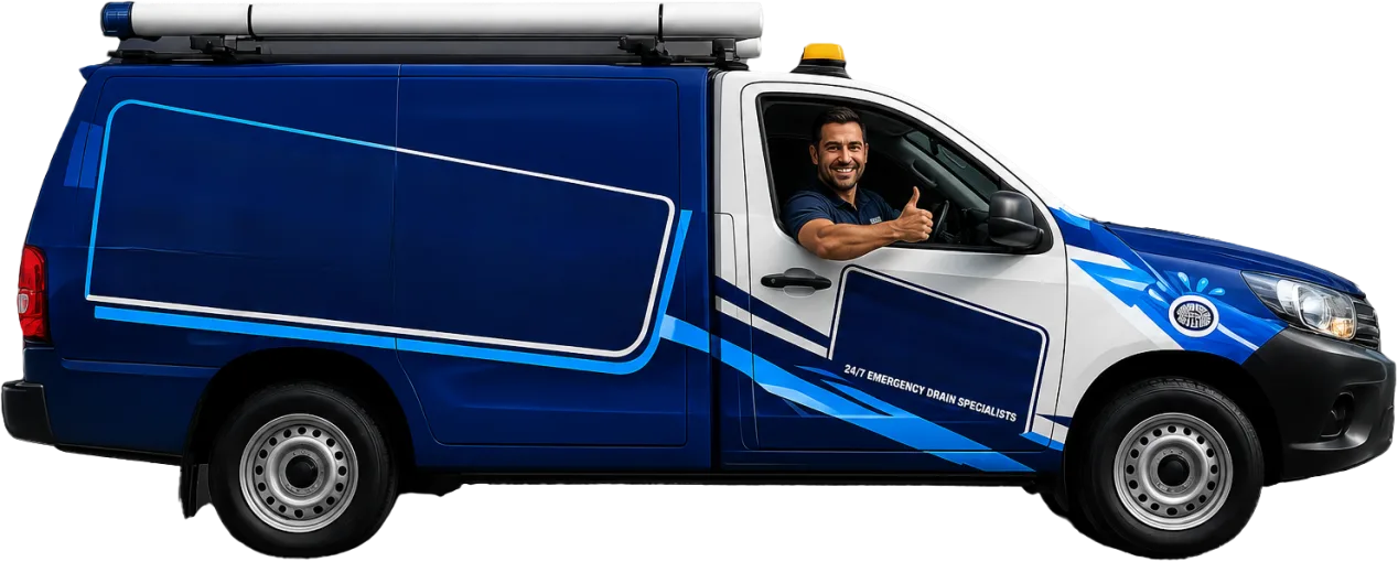 Service van parked on a Prospect street